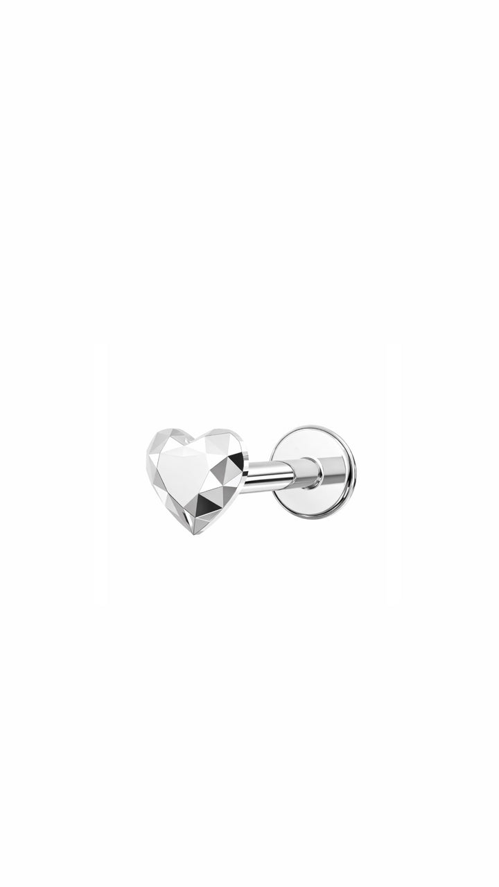 Prism Heart Flat Back