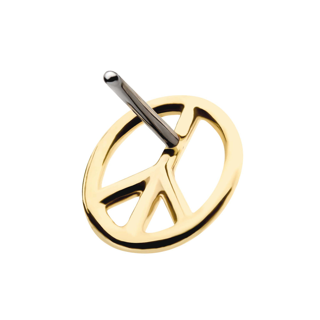 14kt Gold Peace Flat Back