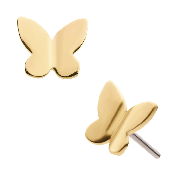 14kt Dainty Butterfly Flat Back