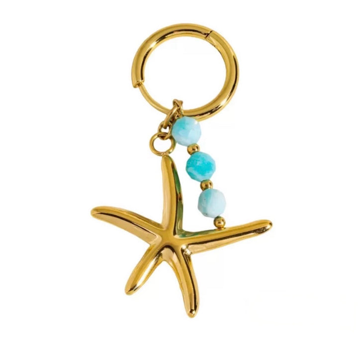Starfish charm Huggies