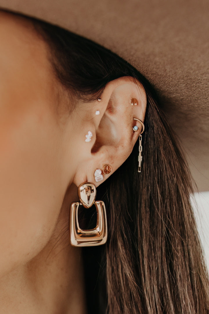 Mixed Metal Helix Hoop