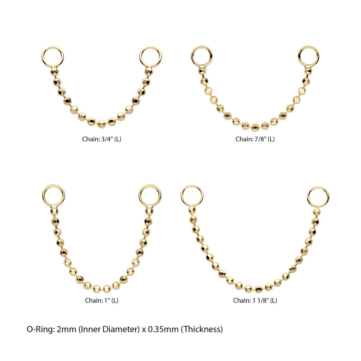 14Kt Gold 2-tier chain