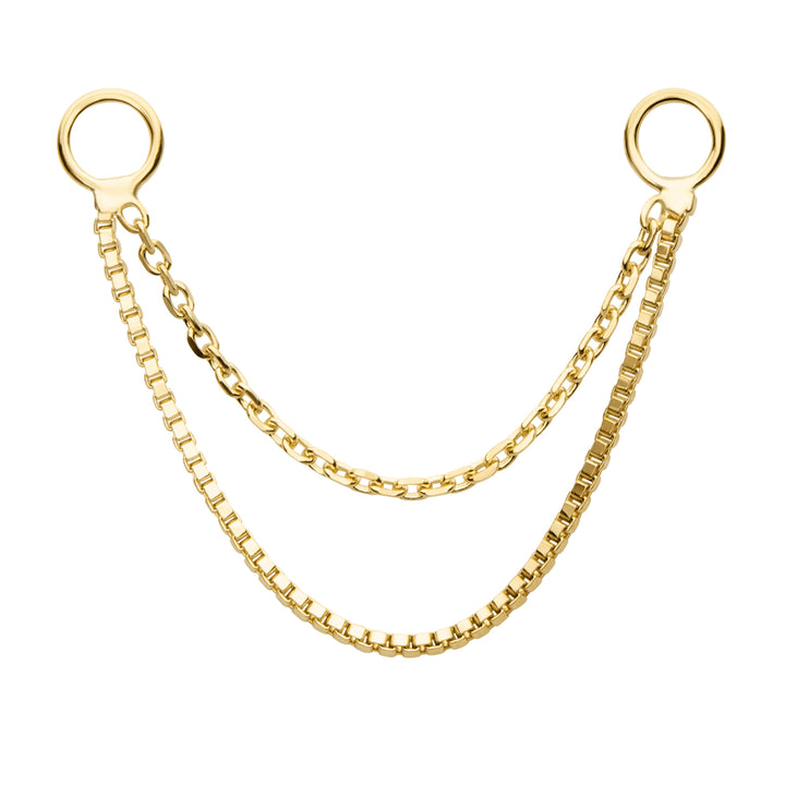 14kt Gold Double Chain