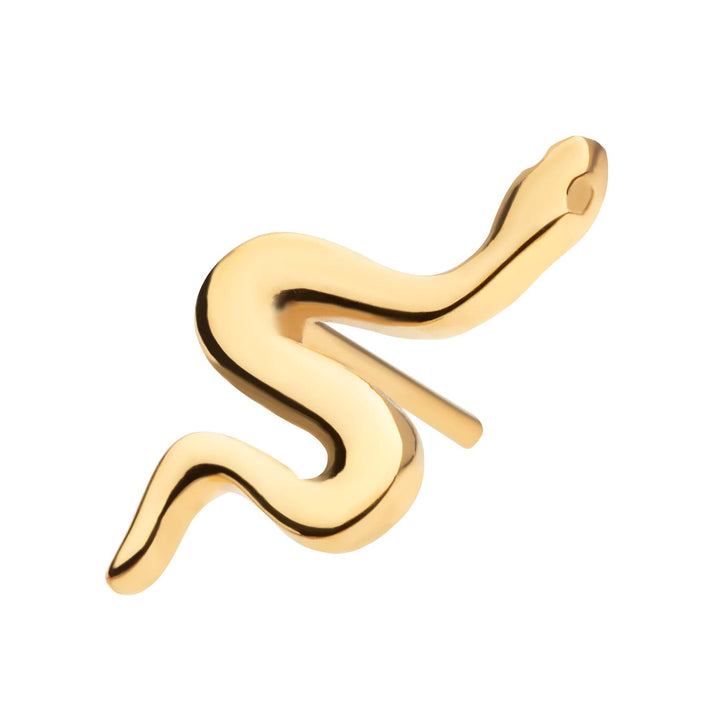 24kt Gold Snake Flat Back