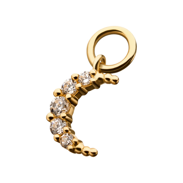 14kt Gold moon charm