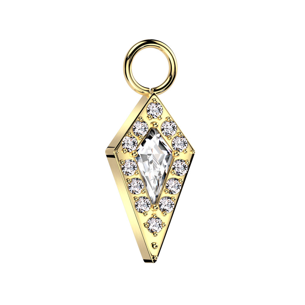 Titanium Diamond shaped charm