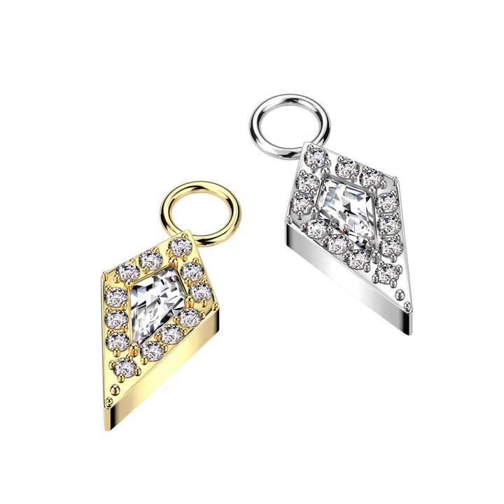 Titanium Diamond shaped charm