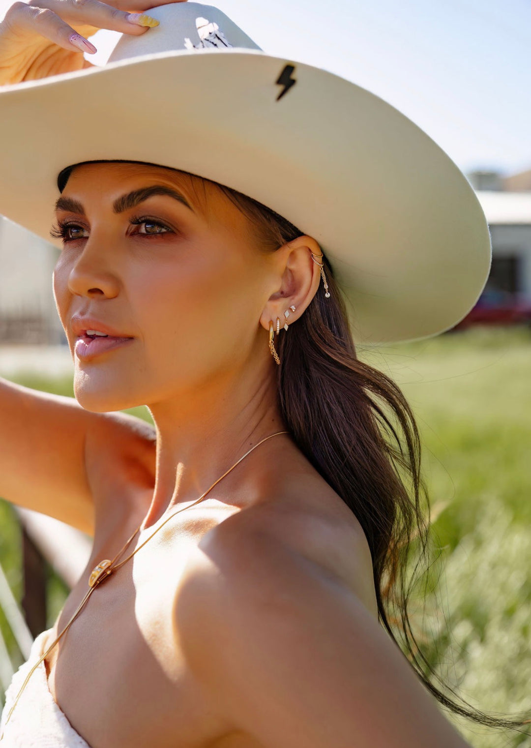 Cowgirl Hat Bolo Necklace