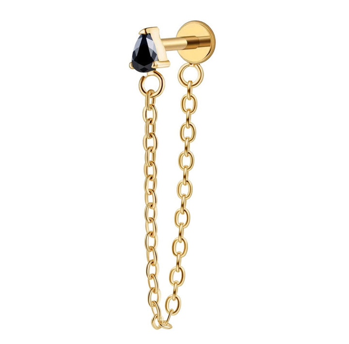 Sassy Onyx Chain Flat Back