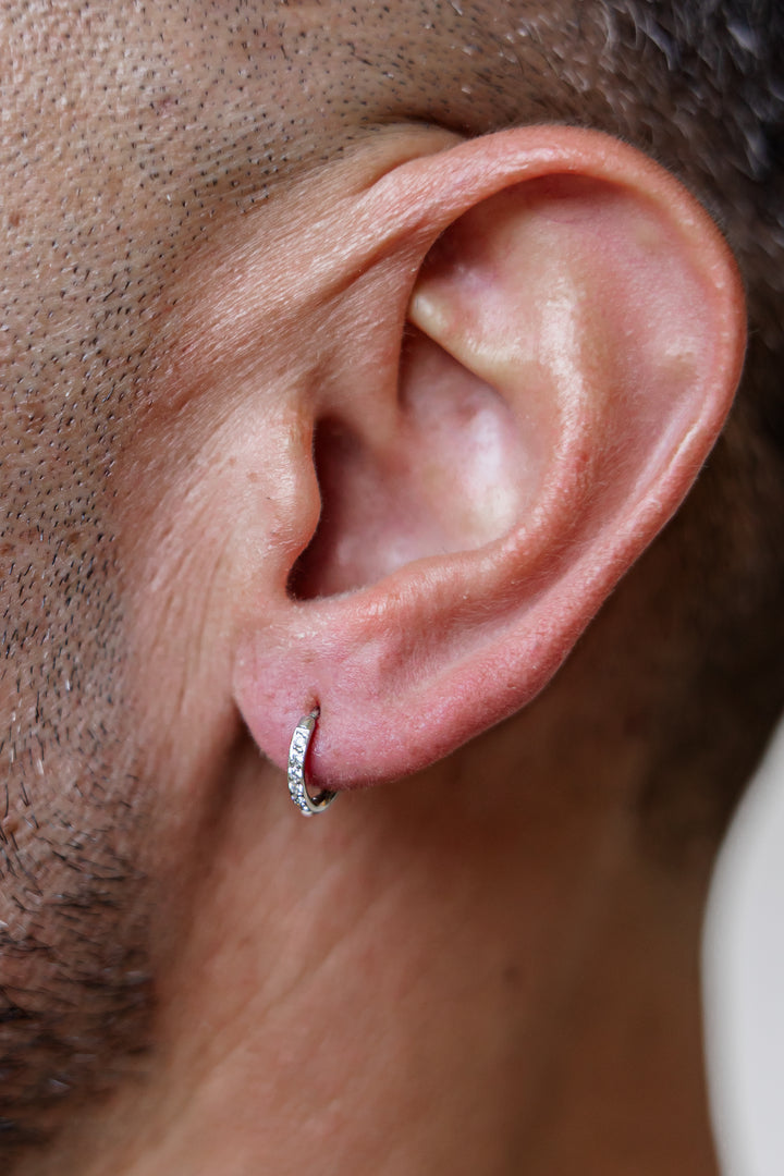 Men’s Titanium CZ Huggies