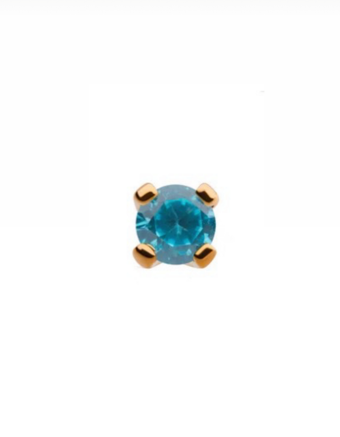 Aquamarine Flat Back Stud