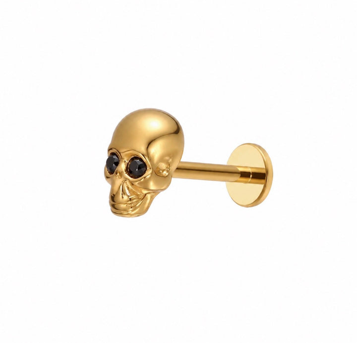 Onyx Skull Flat Back