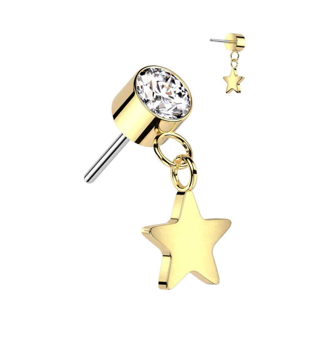 Star Dangle Flat Back