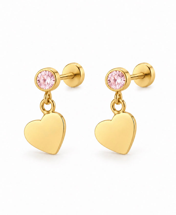 Little’s Dangly Heart Flat Back Set