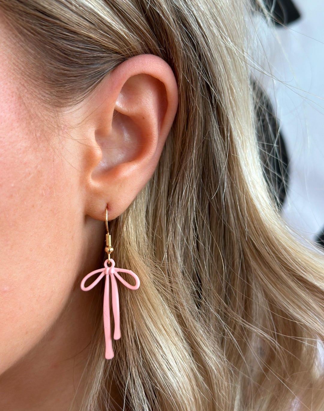 Pink Ribbon Earrings