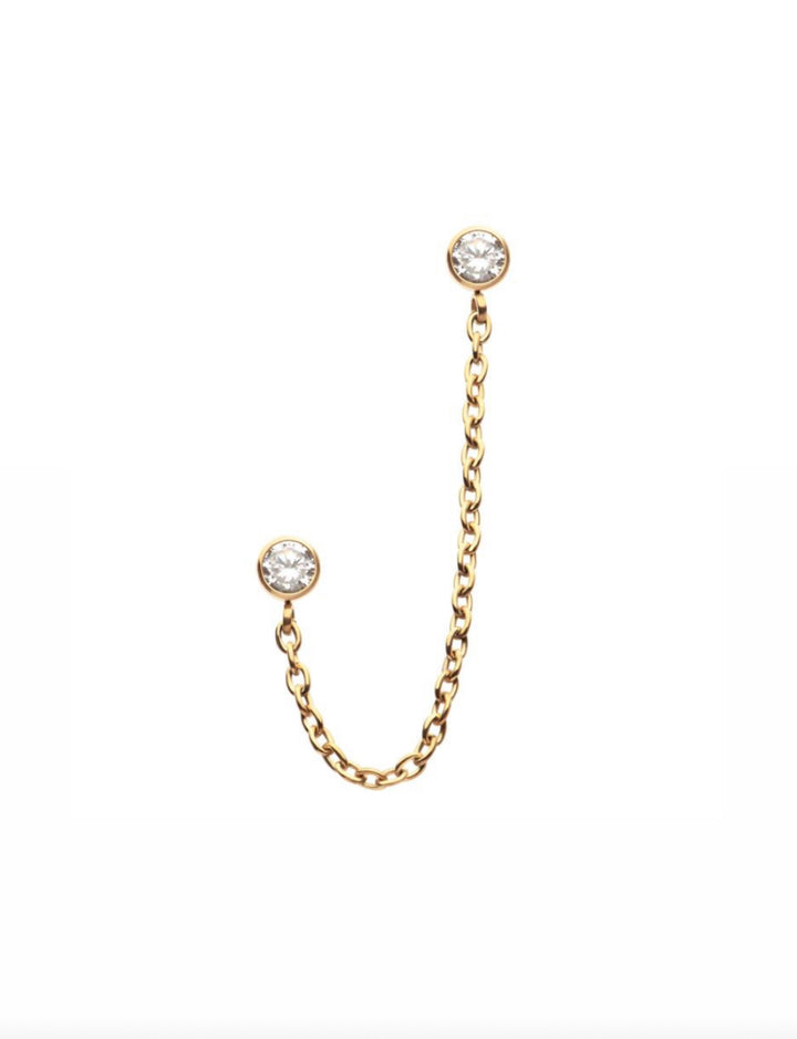 Double Top Rolo Chain Flat Back
