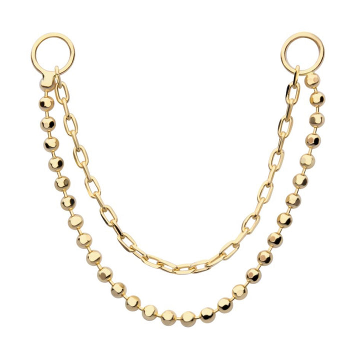 14kt Gold Double Chain