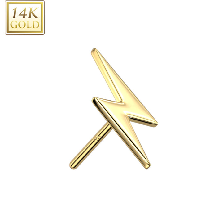 14k Bolt Flat Back