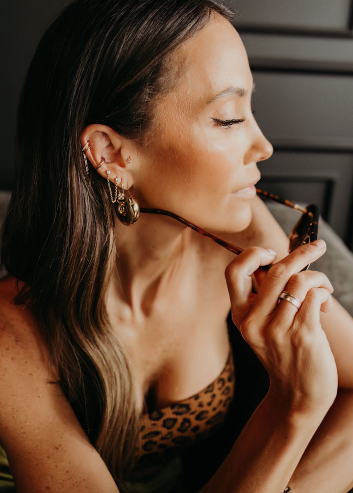 Ash & Shay Boxy Chain Helix Hoop