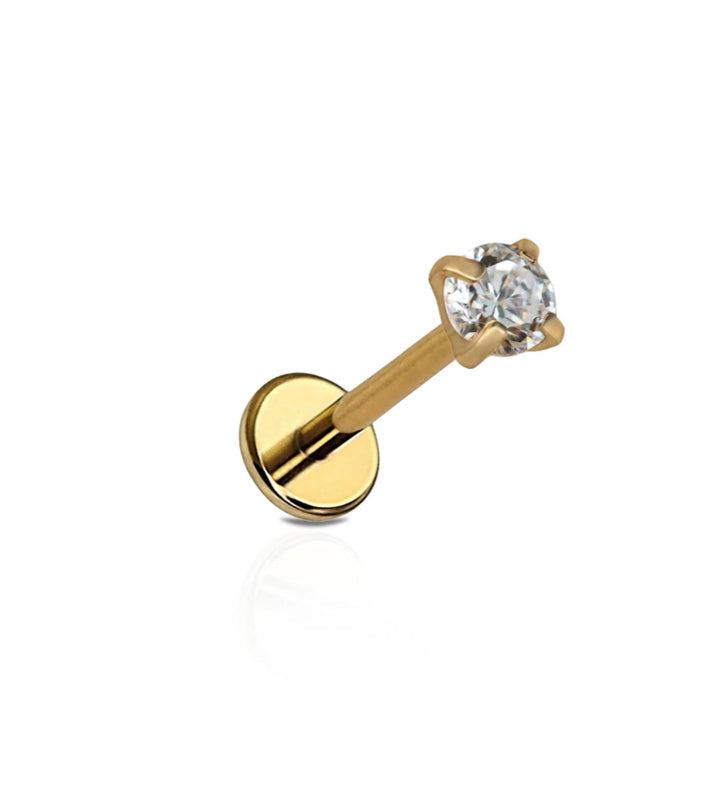 24k Clear CZ Flat Back