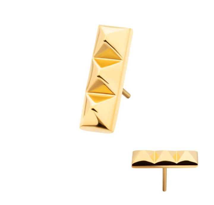 24k Gold Pyramid Bar Push Pin