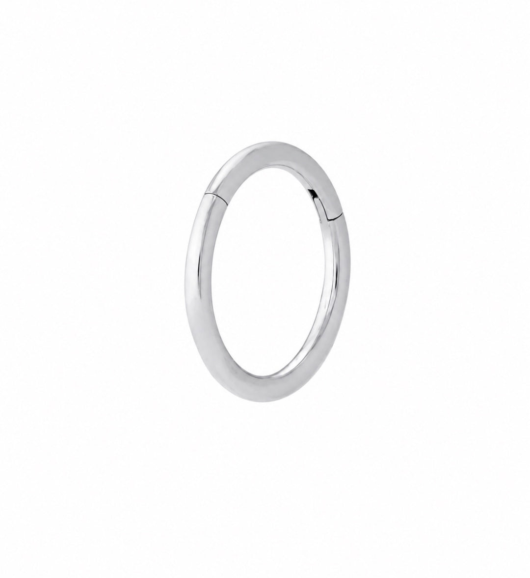 Titanium Clicker Hoop Silver