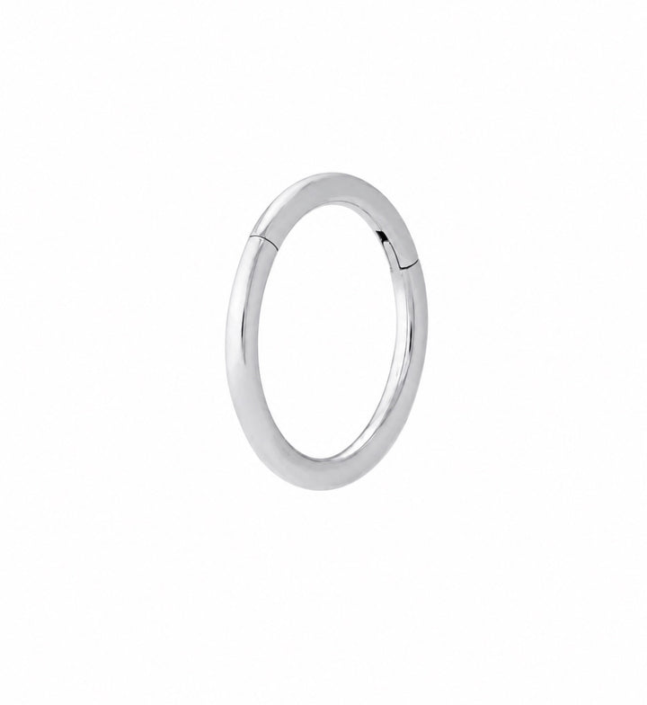 Titanium Clicker Hoop Silver