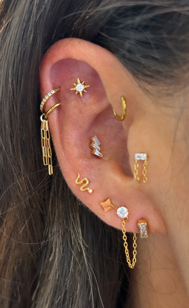 Mini Baguette Chain Flat Back