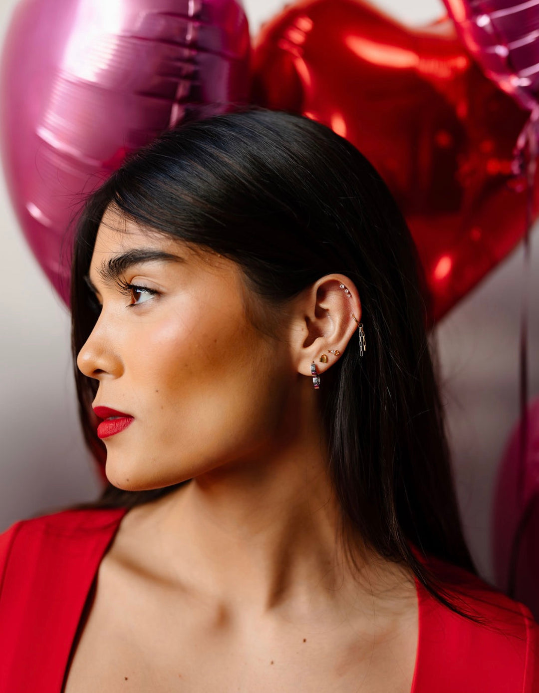 Mixed Metal Helix Hoop