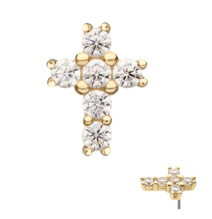 14k Blingy Petite Cross