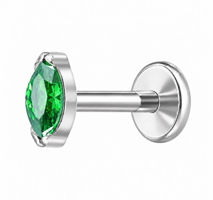 Emerald Marquise Flat Back