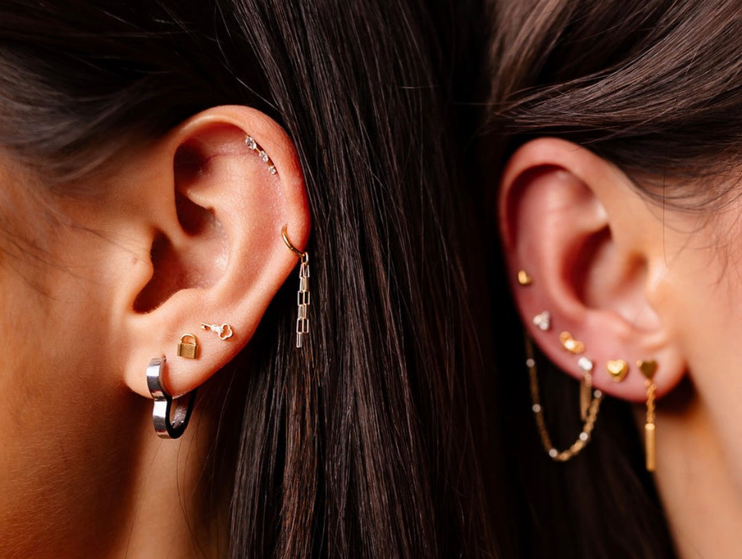 Mixed Metal Helix Hoop