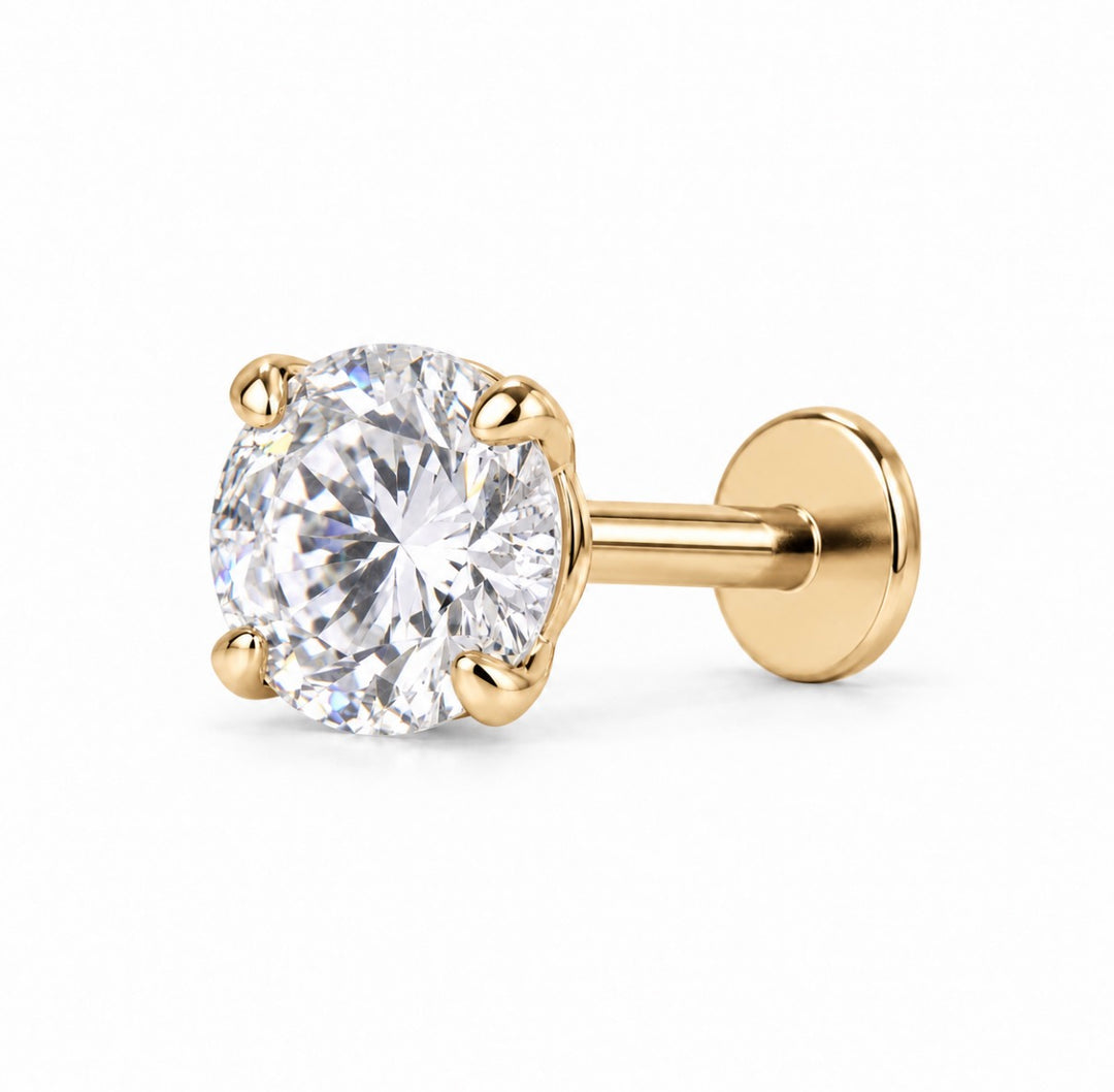 XL CZ Flat Back Stud