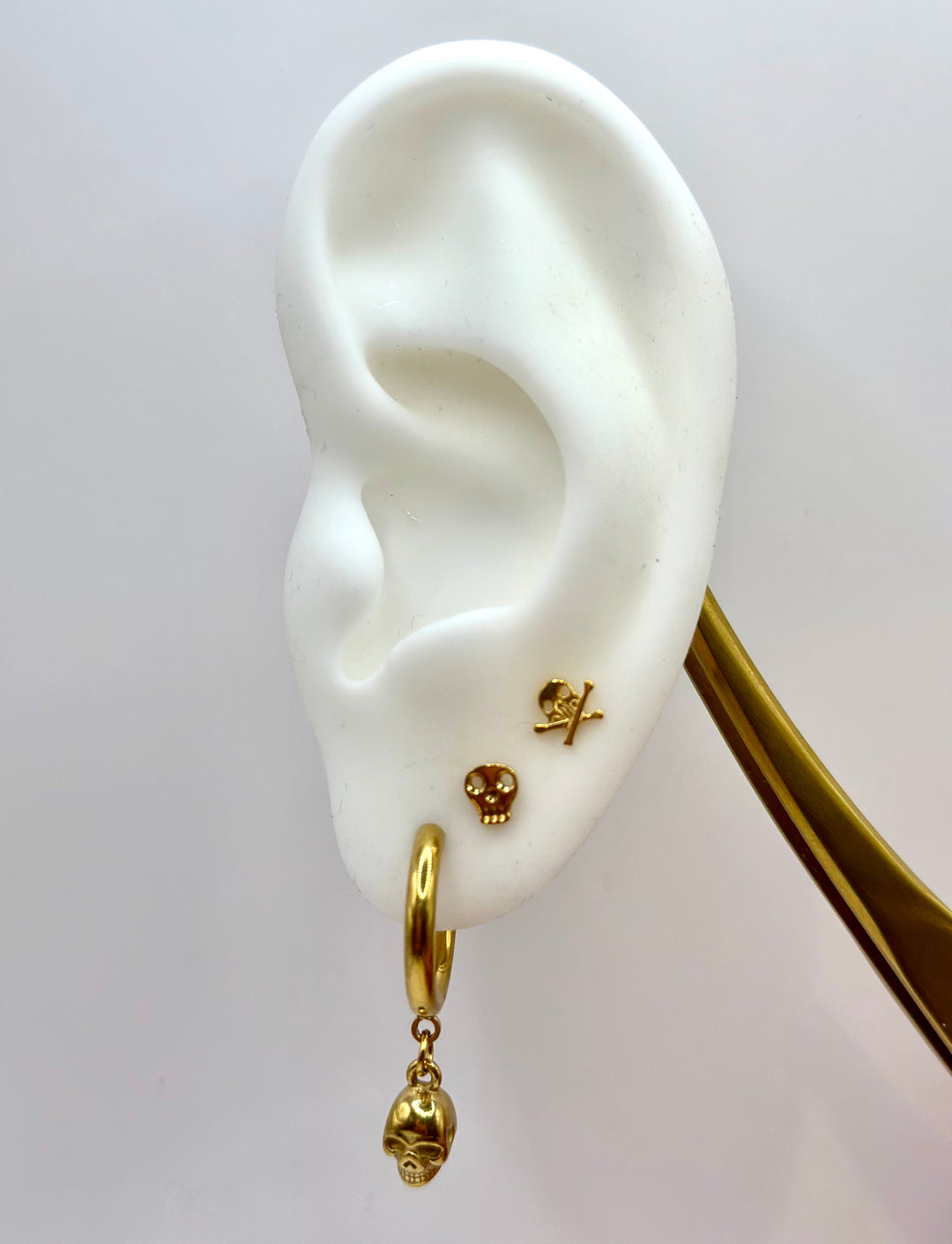 Cross Bone Flat Back Stud