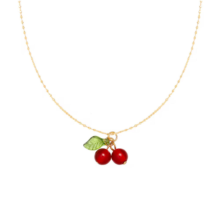 Cherry Necklace 18k gold