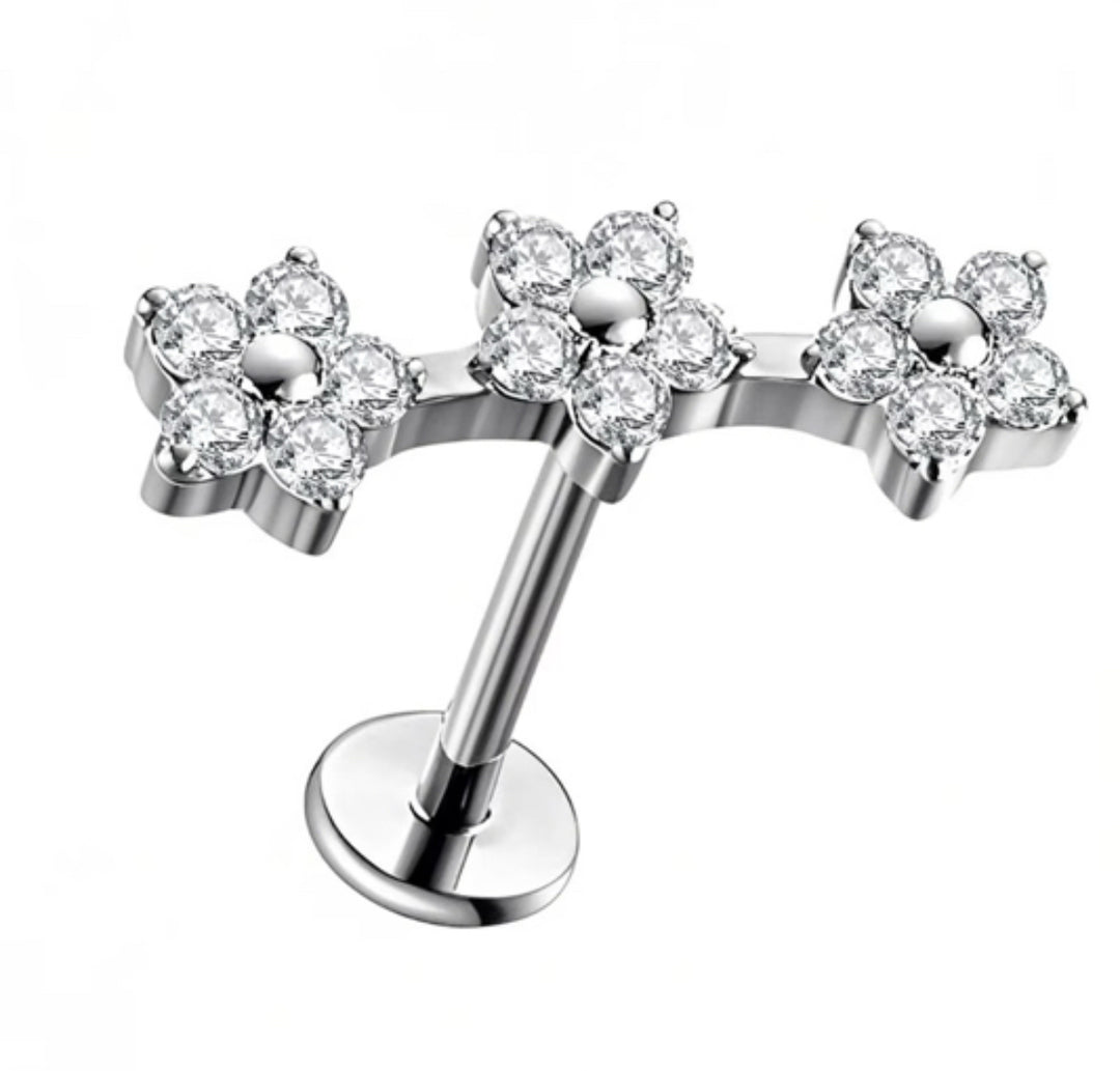 Flower Crawler Flat Back Stud