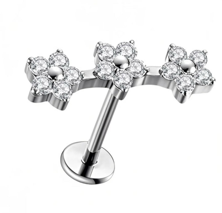Flower Crawler Flat Back Stud