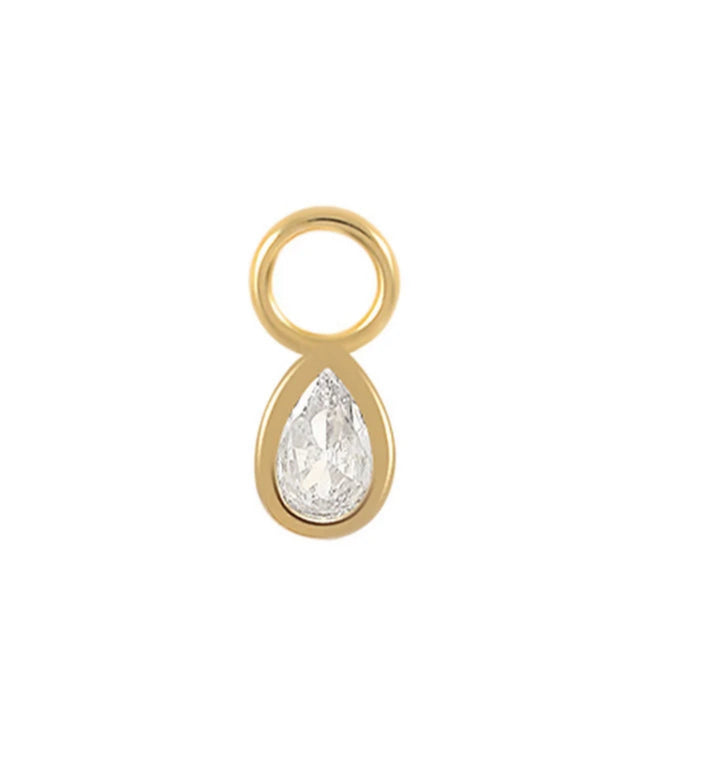 Clear Tear Drop charm