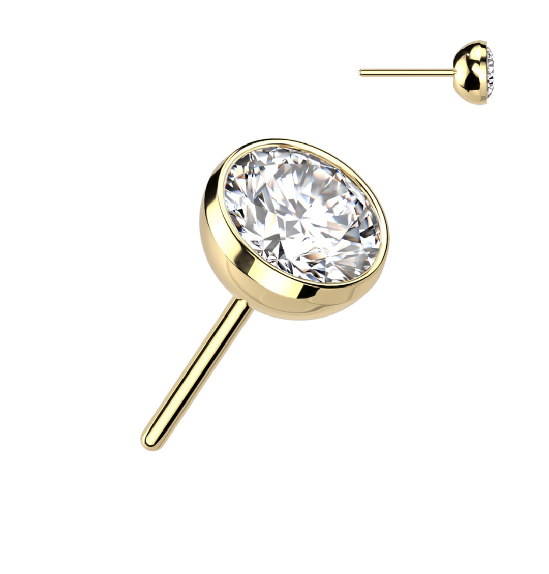 Bezel Set Nose Stud