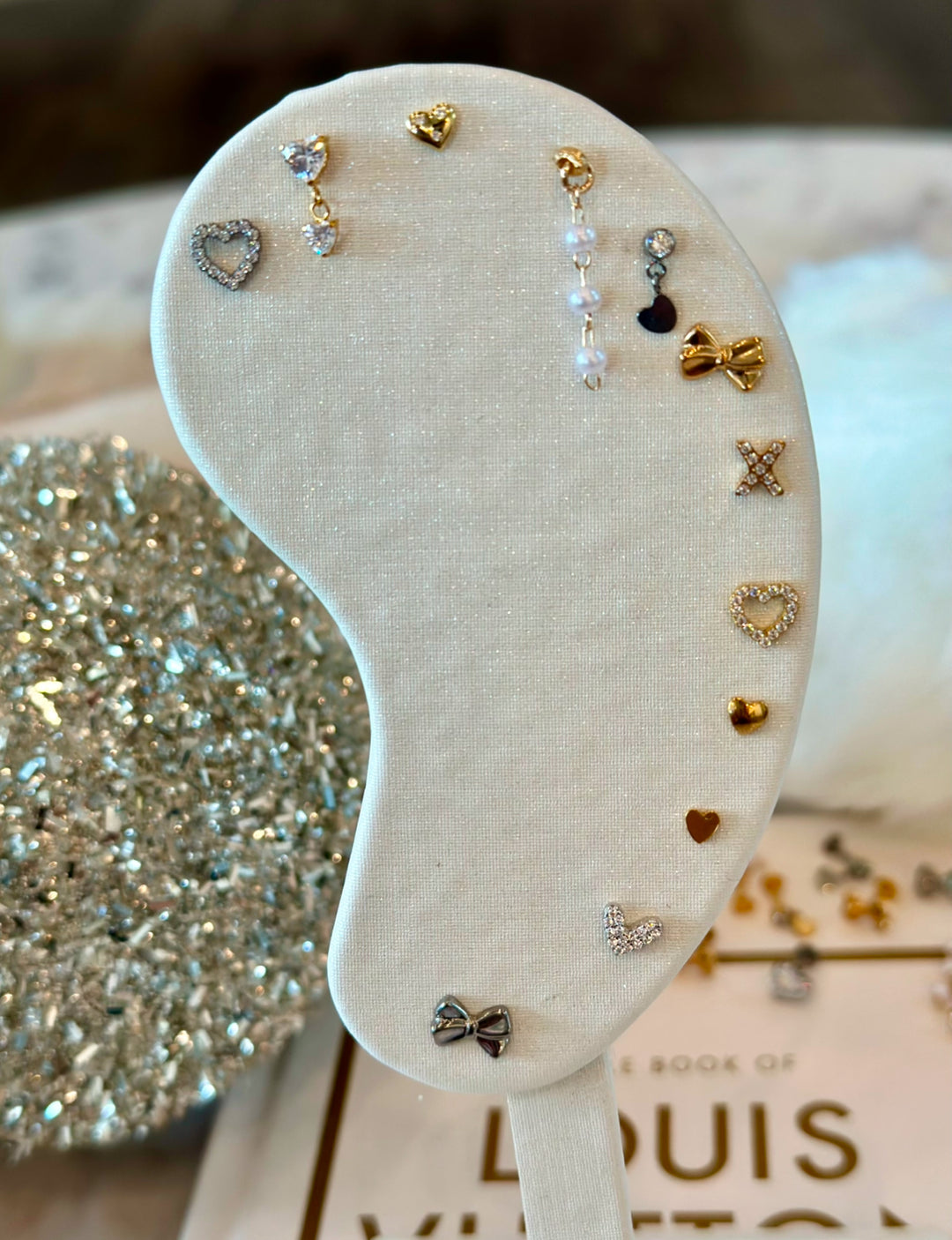 Blingy Heart Flat Back