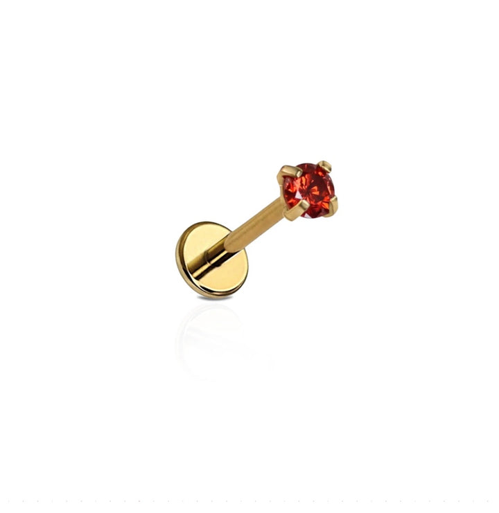 Garnet CZ Flat Back