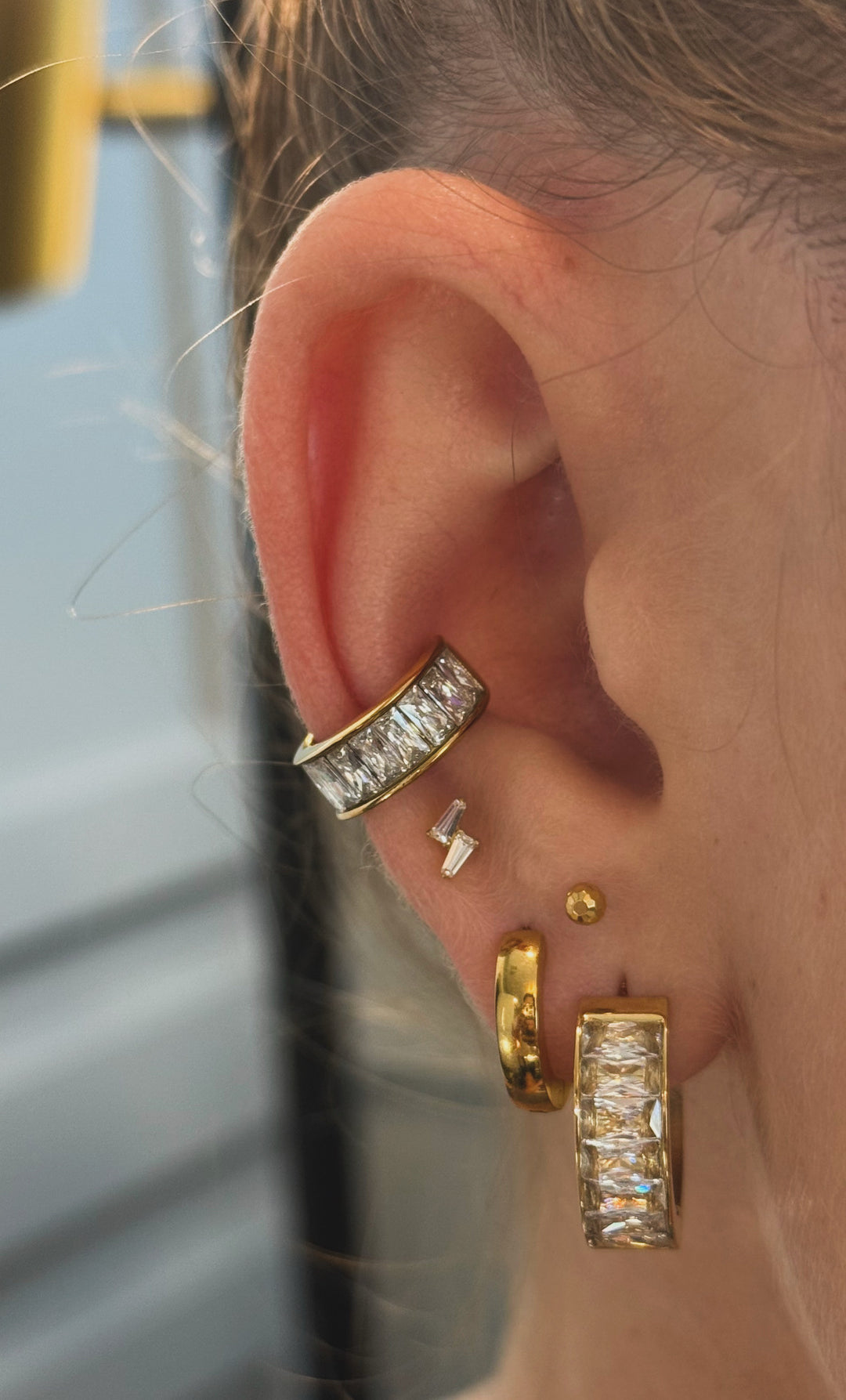 Double Baguette Flat Back