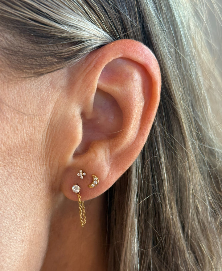 Sassy Chain Flat Back Stud