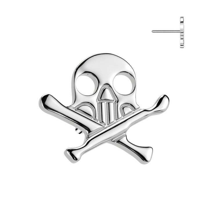 Cross Bone Flat Back Stud