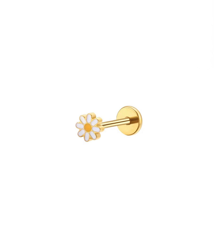 Enamel Daisy Flat Back