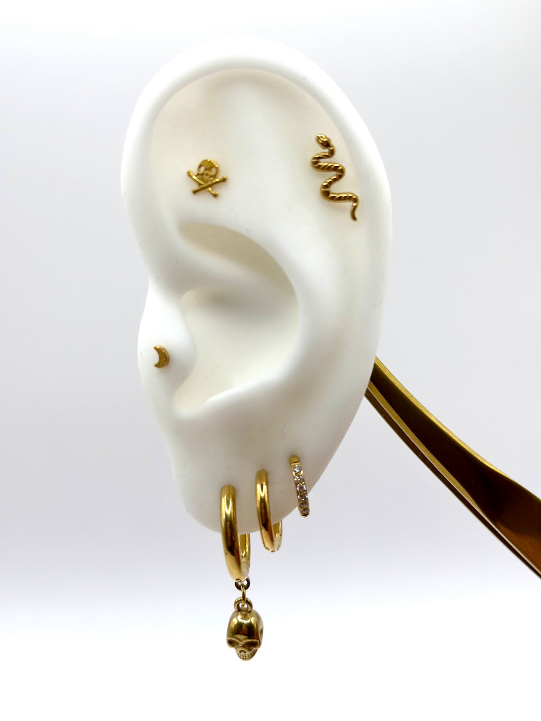 Cross Bone Flat Back Stud