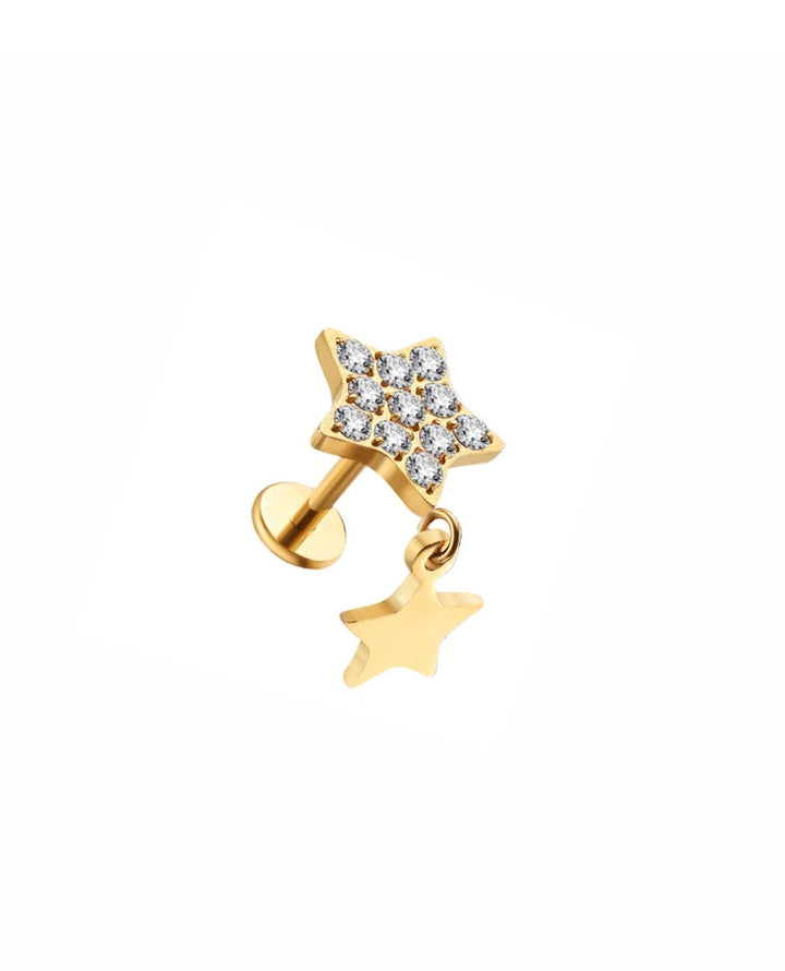Double Star Flat Back Stud