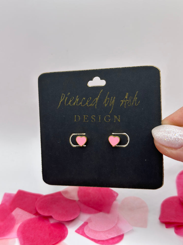 Little’s Enamel Pink Hearts (set of 2)