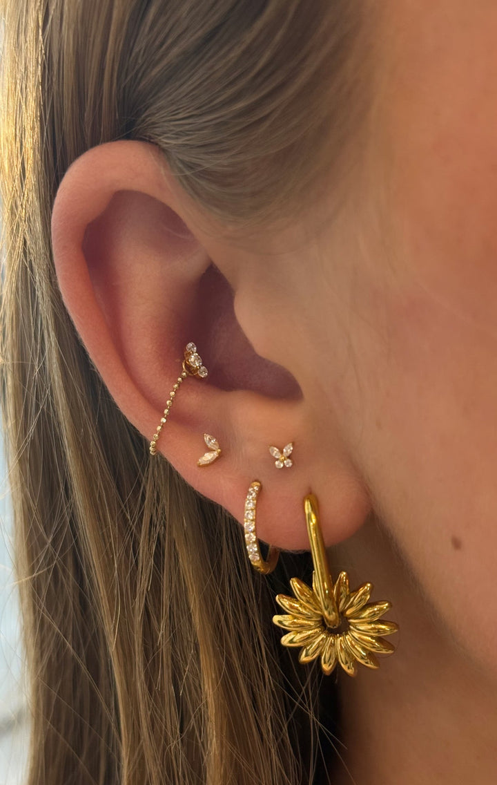 Celeste Trio Flat Back Stud