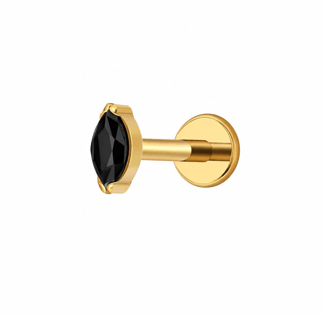 Onyx Marquise Flat Back